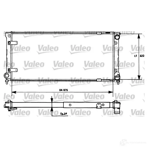 Радиатор охлаждения двигателя VALEO 236177 TH159 731271 RM 1087