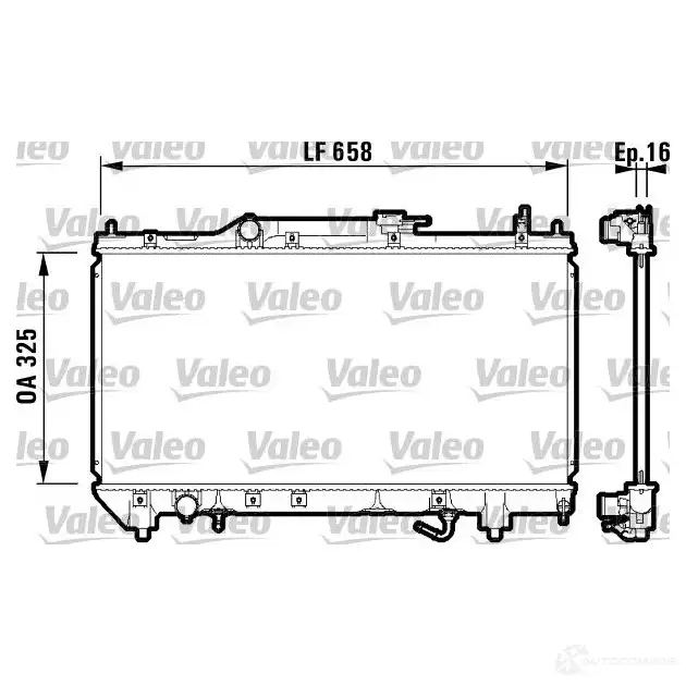 Радиатор охлаждения двигателя VALEO 09KC 95 236681 732753 3276427327533 изображение 0
