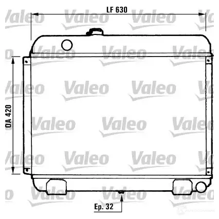 Радиатор охлаждения двигателя VALEO 236005 730881 3276427308815 Y5SL 6