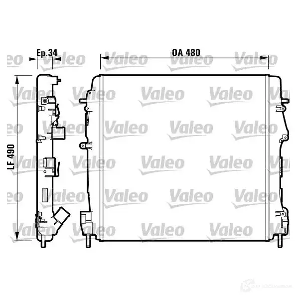 Радиатор охлаждения двигателя VALEO 732717 236656 MOLW 3