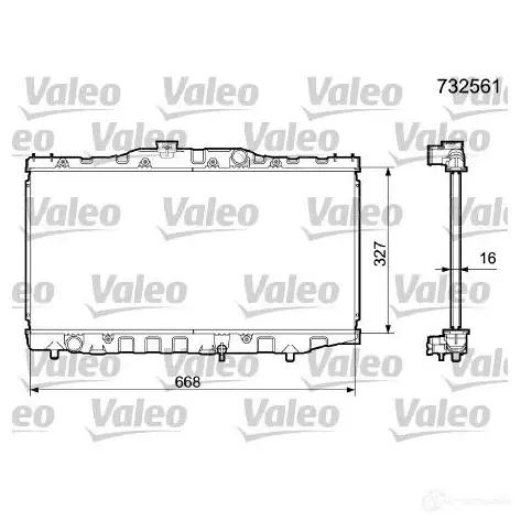 Радиатор охлаждения двигателя VALEO 3276427325614 08F U4I 732561 236597