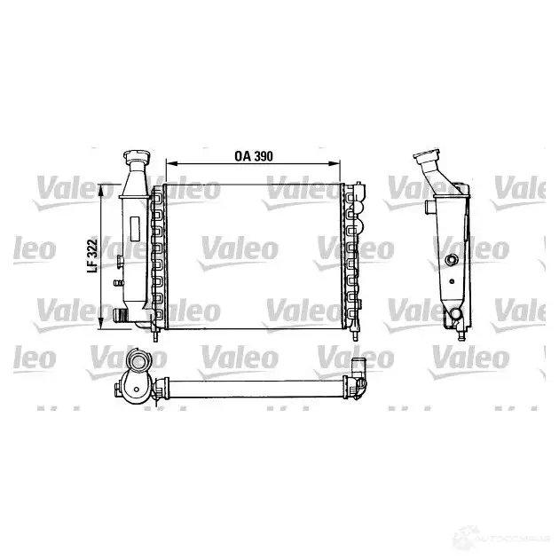 Радиатор охлаждения двигателя VALEO TA 451 TA850 245566 883866