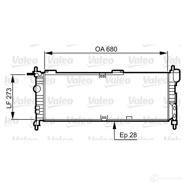 Радиатор охлаждения двигателя VALEO T6MG4MK 236444 T A707 732032