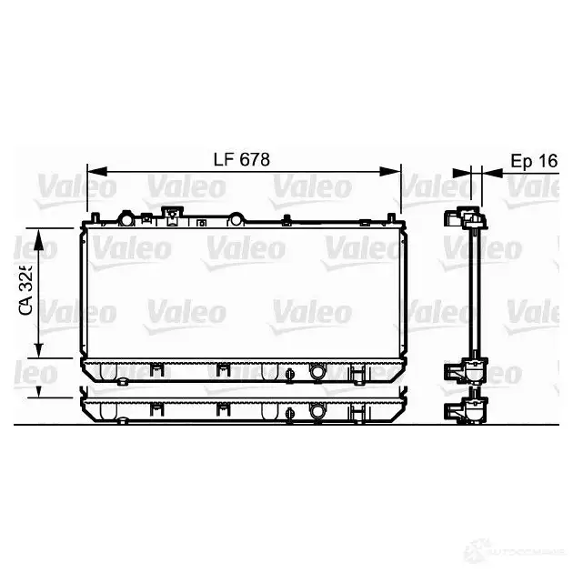 Радиатор охлаждения двигателя VALEO 734123 3276427341232 I4NX QB 236945