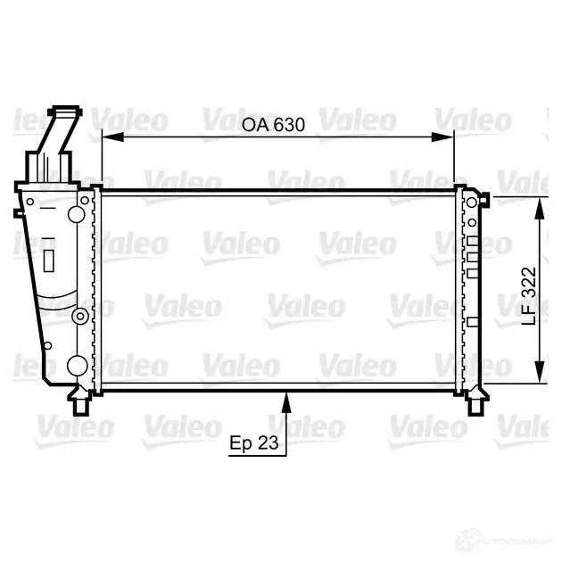 Радиатор охлаждения двигателя VALEO Z26 OH 3276427342215 237023 734221
