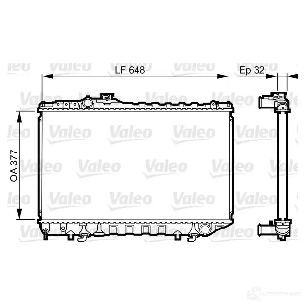 Радиатор охлаждения двигателя VALEO T GPFB 731716 236364 3276427317169