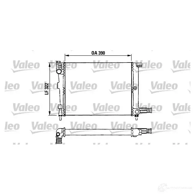 Радиатор охлаждения двигателя VALEO 730632 RU5TT TA 828 235975