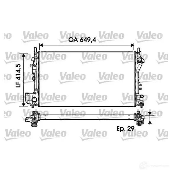 Радиатор охлаждения двигателя VALEO 237093 734302 2YL19 AB 3276427343021