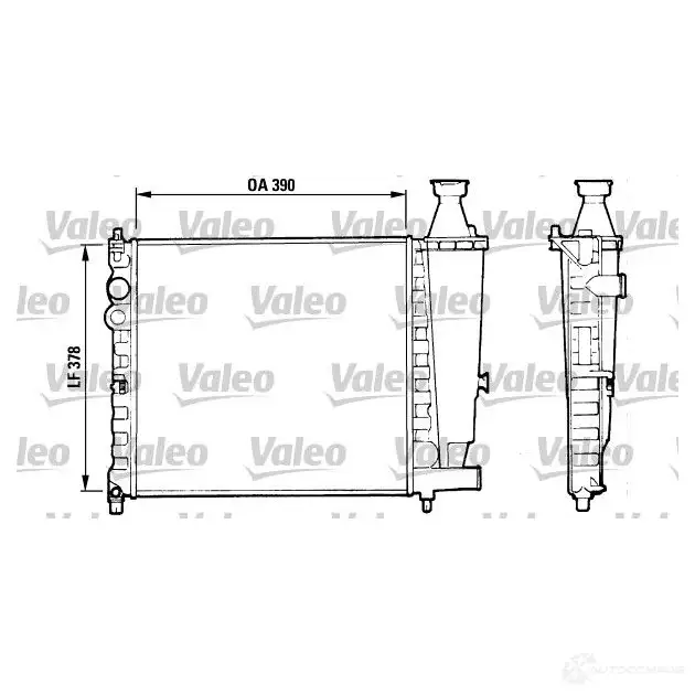 Радиатор охлаждения двигателя VALEO 240637 TA 518 7O53LR6 816555