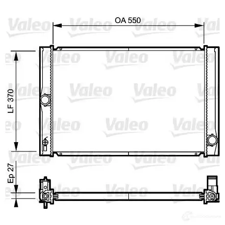 Радиатор охлаждения двигателя VALEO 237443 38S5 EJQ 3276427352139 735213 изображение 0