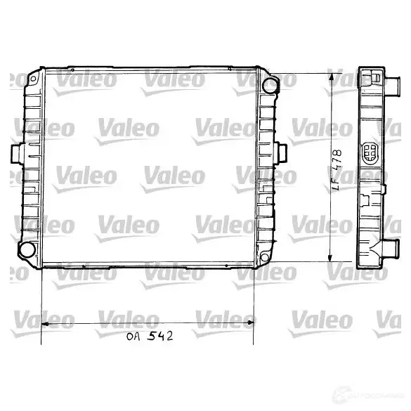 Радиатор охлаждения двигателя VALEO 100304 690 235852 230102262 730377 изображение 0