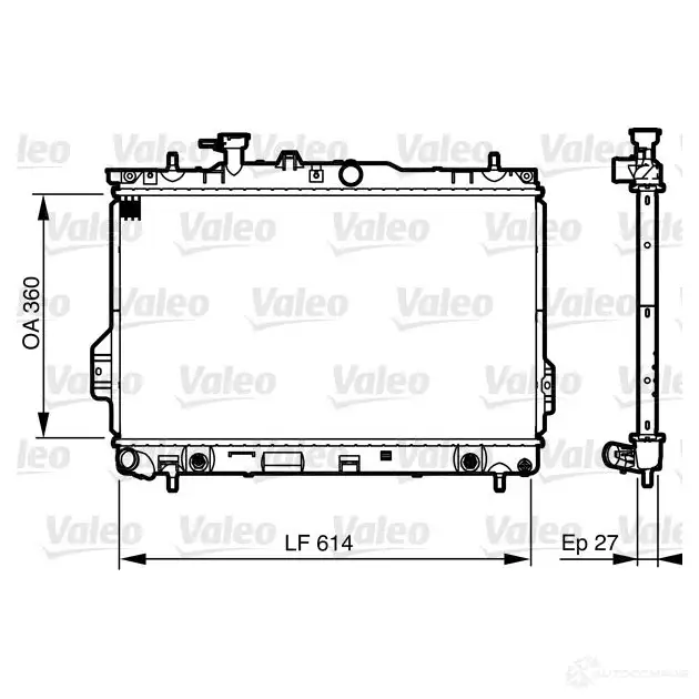 Радиатор охлаждения двигателя VALEO 237565 3276427356069 735606 NSV E8II