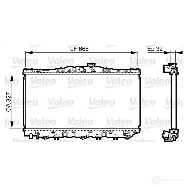 Радиатор охлаждения двигателя VALEO 731698 A 6MV70 3276427316988 236360