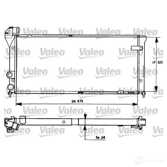 Радиатор охлаждения двигателя VALEO TH244 RM1 089 731270 236176 изображение 0