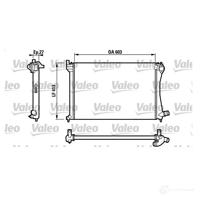 Радиатор охлаждения двигателя VALEO RA11 06 236635 732618 TH270