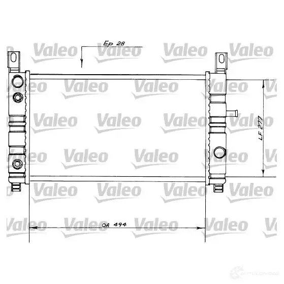 Радиатор охлаждения двигателя VALEO 9YQ4I U 730559 3276427305593 235944