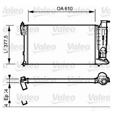 Радиатор охлаждения двигателя VALEO 730985 236052 RC104 4 TH110 изображение 0