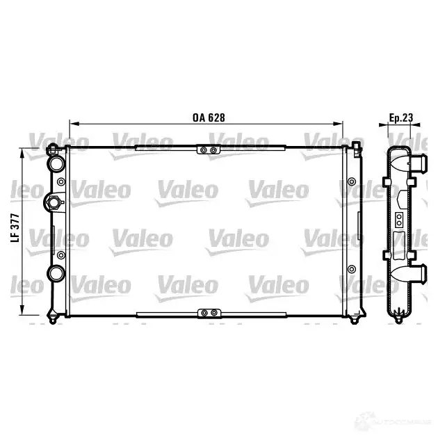 Радиатор охлаждения двигателя VALEO 4R12X RM11 59 236654 732710
