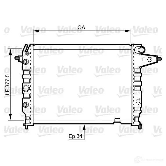 Радиатор охлаждения двигателя VALEO RC10 37 235860 RM1743 730395