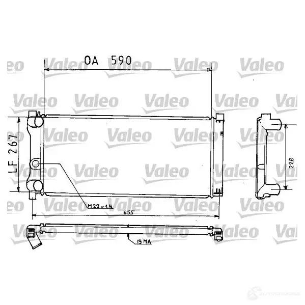 Радиатор охлаждения двигателя VALEO TA575 810925 RA52 5 239775