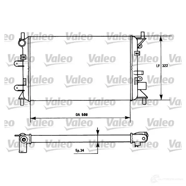 Радиатор охлаждения двигателя VALEO R M1100 236002 730857 TH104