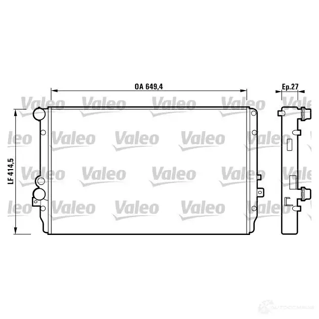 Радиатор охлаждения двигателя VALEO RRR Y1E 3276427328677 732867 236732