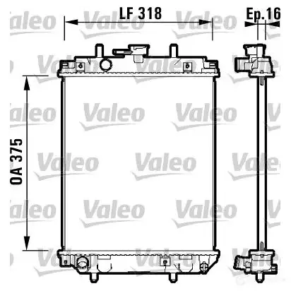 Радиатор охлаждения двигателя VALEO 3 STRE7 734105 236932 3276427341058