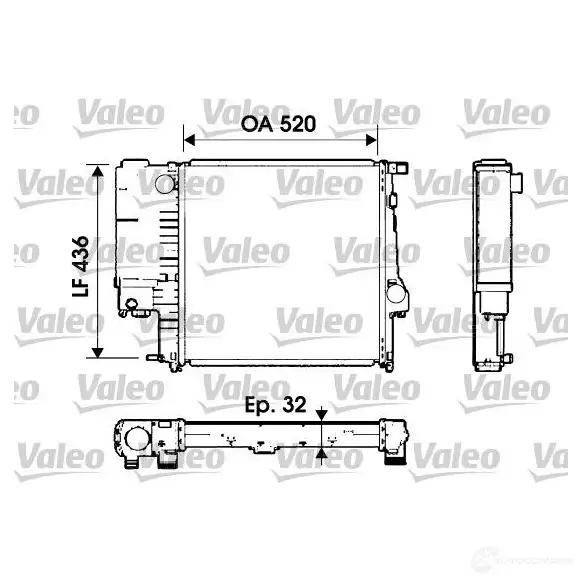 Радиатор охлаждения двигателя VALEO VG 2QC 3276427345537 734553 5993414