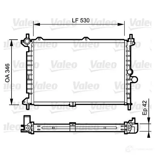 Радиатор охлаждения двигателя VALEO X8 SZ5YB 237039 734242 3276427342420