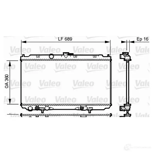 Радиатор охлаждения двигателя VALEO 3276427347067 237226 734706 ND IJXR изображение 0