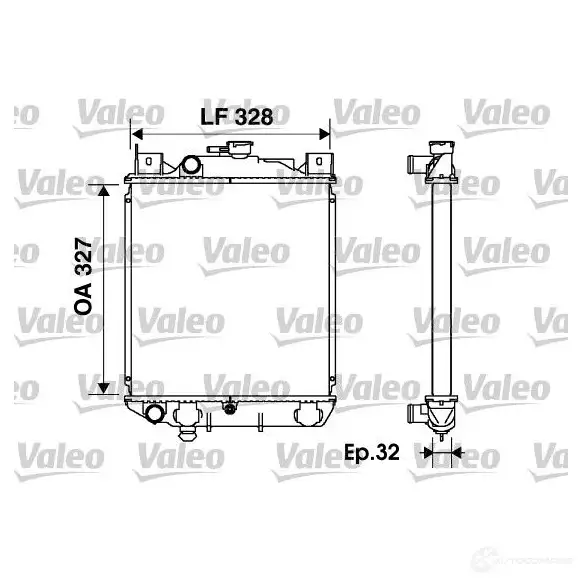 Радиатор охлаждения двигателя VALEO 3276427341669 236978 734166 CWSVU Z изображение 0