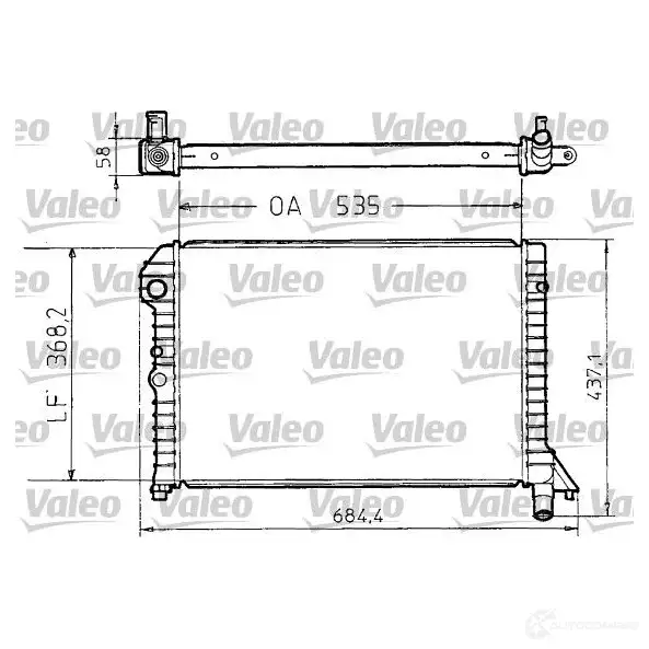 Радиатор охлаждения двигателя VALEO AZ DHF0 3276428109589 21168948 810958