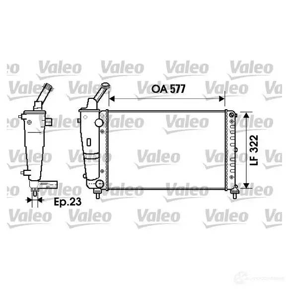 Радиатор охлаждения двигателя VALEO 237035 734237 3276427342376 0R ZT3