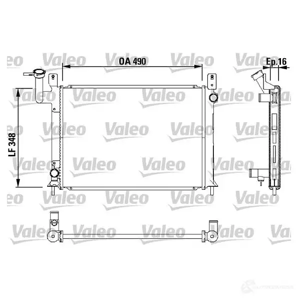 Радиатор охлаждения двигателя VALEO 730406 BGO 4LS 235865 3276427304060