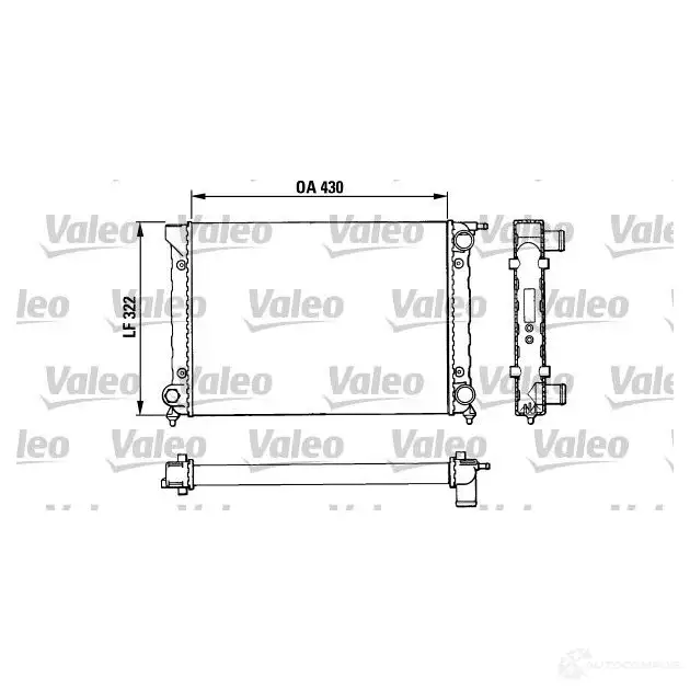 Радиатор охлаждения двигателя VALEO WAQ4N TA 342 245549 883820 изображение 0