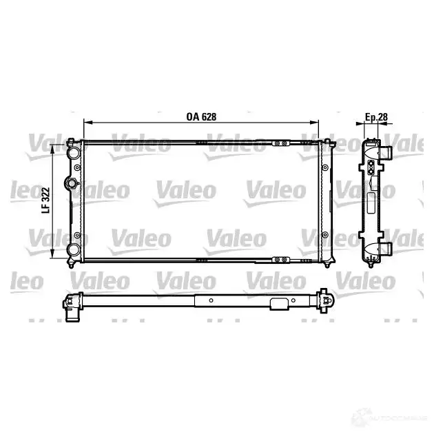 Радиатор охлаждения двигателя VALEO 236371 731728 RM11 35 TH187