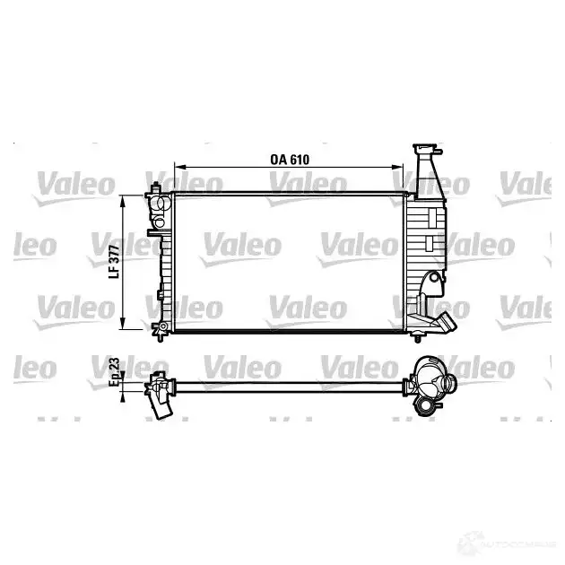 Радиатор охлаждения двигателя VALEO 236598 732563 TH254 R M1157 изображение 0