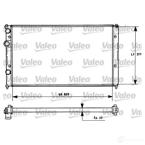 Радиатор охлаждения двигателя VALEO RM108 4 TH155 236174 731268