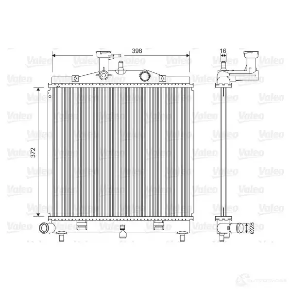 Радиатор охлаждения двигателя VALEO 701605 3276427016055 1206109384 RJ1 GGS