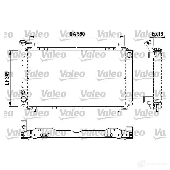 Радиатор охлаждения двигателя VALEO 3276427311471 236118 731147 VD PQ40