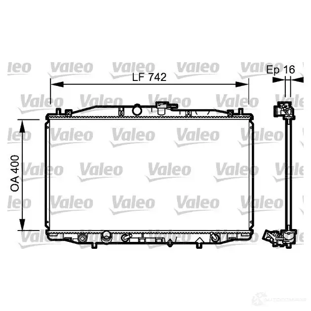 Радиатор охлаждения двигателя VALEO J7 YN46 735049 237355 3276427350494 изображение 0