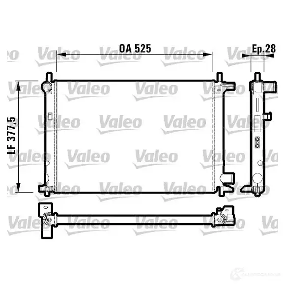 Радиатор охлаждения двигателя VALEO RM116 9 732003 236436 TH292 изображение 0