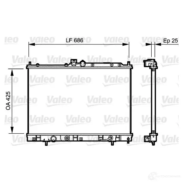 Радиатор охлаждения двигателя VALEO 237433 735202 3276427352023 T 33MW изображение 0