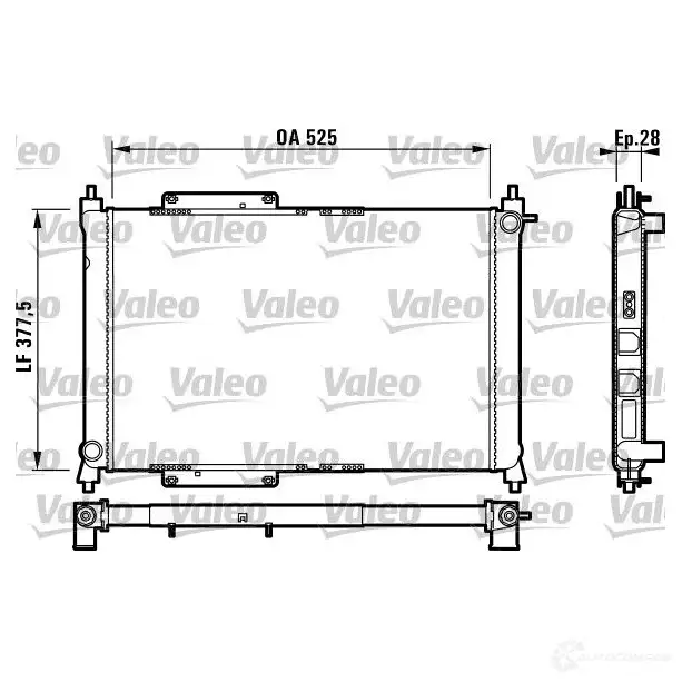 Радиатор охлаждения двигателя VALEO NMCEY0 236400 731816 R M1342
