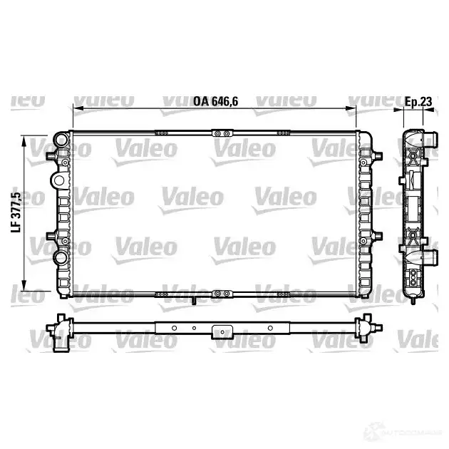 Радиатор охлаждения двигателя VALEO 236648 732698 TH289 R M1151