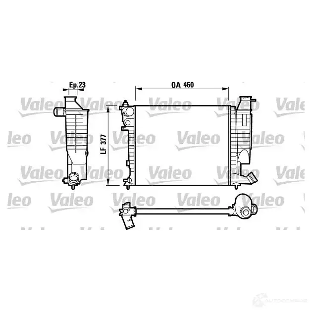 Радиатор охлаждения двигателя VALEO RM 1130 Q9QV59 732534 236578 изображение 0