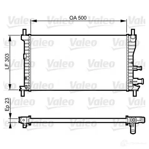 Радиатор охлаждения двигателя VALEO 731734 TA089 A TH234 1193425714 изображение 0