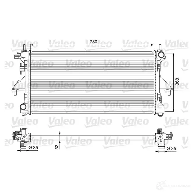 Радиатор охлаждения двигателя VALEO 3276427017274 701727 DX4S I 1206109716 изображение 0