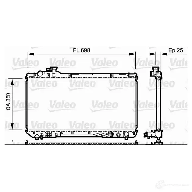 Радиатор охлаждения двигателя VALEO 734172 4H S2R 236981 3276427341720
