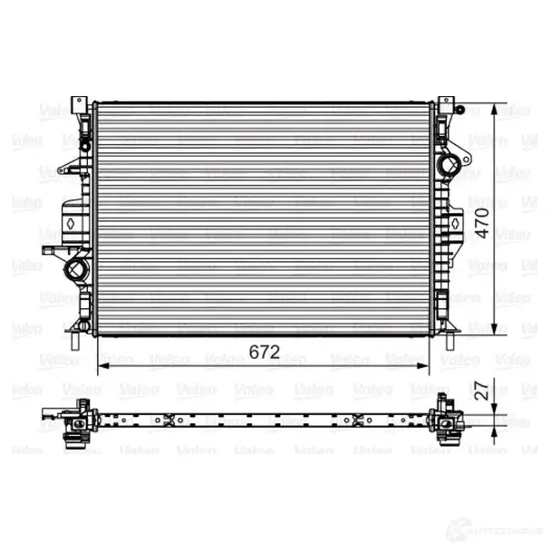 Радиатор охлаждения двигателя VALEO 3276427355512 237532 735551 YUCB 4 изображение 0